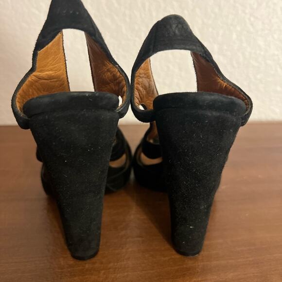 Women’s Givenchy Black Strappy Suede Open-Toe Heels Size 6 - Picture 6 of 8